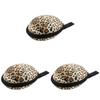 3pcs Invisible Bra Storage Case Silicone Travel Case for Women Bra Bag Zipper Small Leopard Print view 1