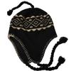 Nayt Men's Peruvian Helmet Style Earflap Strings Beanie Knit Hat (Black Khaki) view 1