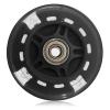 TRENDYBOY 1 Pair 80Mm Flash Wheel Mini Scooter Flashing Lights Back Rear Roller Skates Wheel Replacement Smoother Outdoor Skating Accessories (Color : Black) view 1