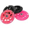 TRENDYBOY 1 Pair 80Mm Flash Wheel Mini Scooter Flashing Lights Back Rear Roller Skates Wheel Replacement Smoother Outdoor Skating Accessories (Color : Black) view 2
