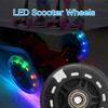 TRENDYBOY 1 Pair 80Mm Flash Wheel Mini Scooter Flashing Lights Back Rear Roller Skates Wheel Replacement Smoother Outdoor Skating Accessories (Color : Black) view 4
