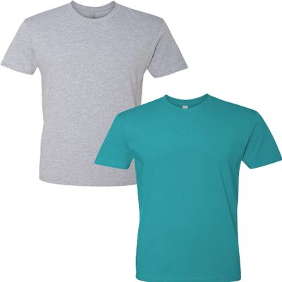 Next Level Mens Premium Fitted Short-Sleeve CrewDark Grey-Tahiti (2-Pack) XX-Large