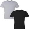 Next Level Mens Premium Fitted Short-Sleeve CrewDark Grey-Black (2-Pack) Large view 1