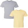 Next Level Mens Premium Fitted Short-Sleeve CrewDark Grey-Banana Cream (2-Pack) X-Large view 1