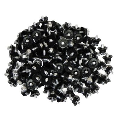 Carta Sport Aluminum Football Studs (Pack of 100) (One Size) (Black/Silver)