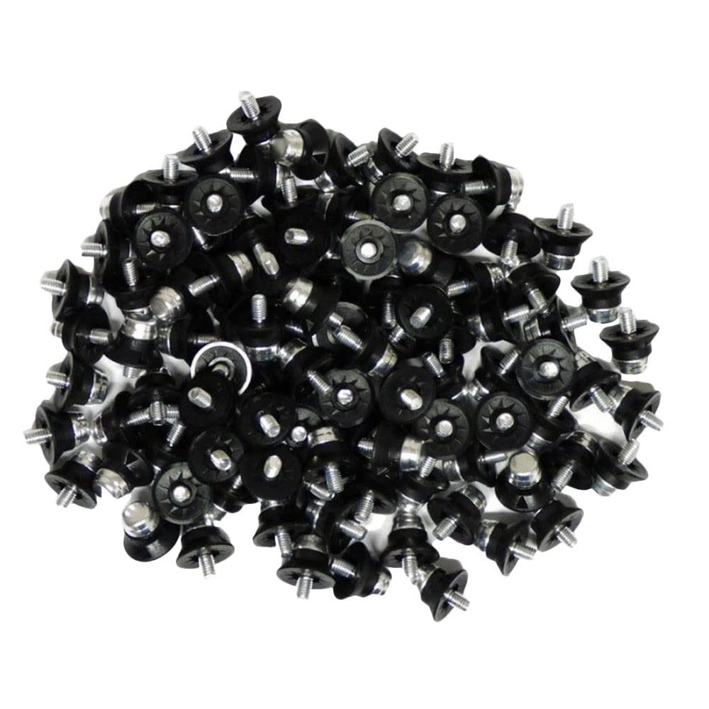 Carta Sport Aluminum Football Studs (Pack of 100) (One Size) (Black/Silver)
