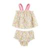 Mud Pie Unisex Kids Casual Floral Pinafore Set, Floral, 3M US view 1