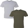 Next Level Mens Premium Fitted Short-Sleeve CrewDark Grey-Military Green (2-Pack) Large view 1