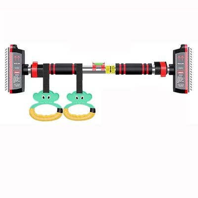 BCPPO Chin Up Bar Portable Pull Up Bar, Door Frame Corridor Wall Hanging Fitness Horizontal Bar with Gymnastics Rings, Safe and Antiskid (Size : 76-96CM)