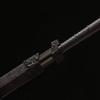 LOONGSWORD Chinese Han Jian  Hand-Forged High Manganese Steel Blade, Black Scabbard with Etched Patterns, Collectible Martial Arts & Decorative Sword, 42.5" Overall view 2