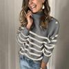Fall Sweaters for Women 2022 Oversized Turtleneck Chunky Knit Pullover Sweater Solid Balloon Long Sleeve Baggy Tops view 2