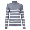 Fall Sweaters for Women 2022 Oversized Turtleneck Chunky Knit Pullover Sweater Solid Balloon Long Sleeve Baggy Tops view 3