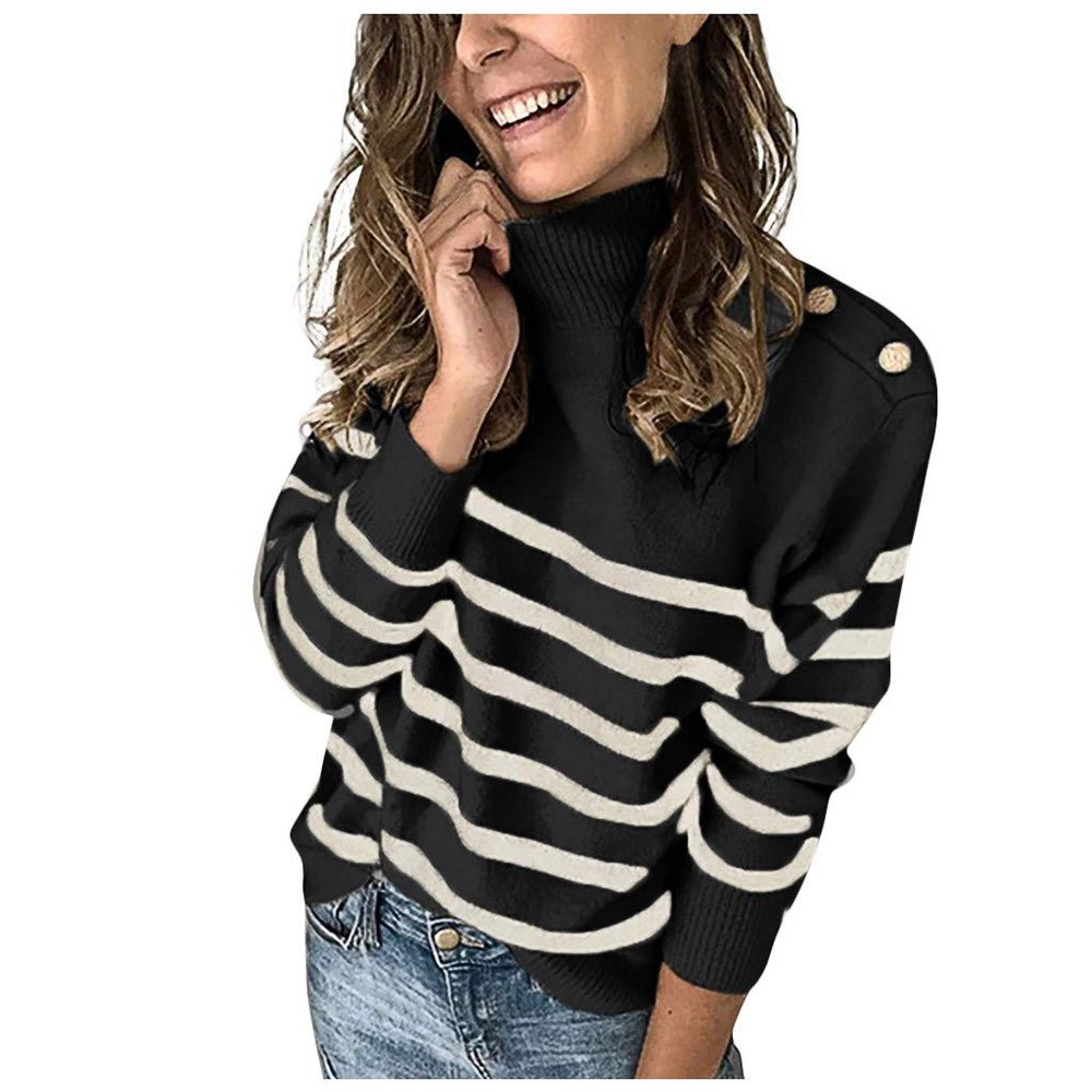 Womens Oversized Sweaters 2022 Turtleneck Chunky Knit Pullover Sweater Solid Lantern Sleeve Slouchy Loose Tops