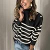 Womens Oversized Sweaters 2022 Turtleneck Chunky Knit Pullover Sweater Solid Lantern Sleeve Slouchy Loose Tops view 2