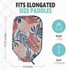 Palms-O-Aces Elongated Pickleball Paddle Cover | Canvas Padded Pickleball Paddles Sleeve with Zipper | Lightweight Protective Paddle Case for Paddles | Paddle Cover Accessory | Bright Tropics view 3