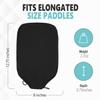 Palms-O-Aces Elongated Pickleball Paddle Cover | Canvas Padded Pickleball Paddles Sleeve with Zipper | Lightweight Protective Paddle Case for Paddles | Paddle Cover Accessory | Black view 3
