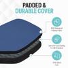 Palms-O-Aces Elongated Pickleball Paddle Cover | Canvas Padded Pickleball Paddles Sleeve with Zipper | Lightweight Protective Paddle Case for Paddles | Paddle Cover Accessory | Blue view 4