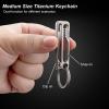 Titanium Belt Loop Key Holder Heavy Duty Quick Release Tactical Keychain Clip with Key Ring for Men and Women view 2