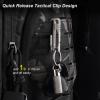 Titanium Belt Loop Key Holder Heavy Duty Quick Release Tactical Keychain Clip with Key Ring for Men and Women view 3