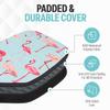 Palms-O-Aces Elongated Pickleball Paddle Cover | Canvas Padded Pickleball Paddles Sleeve with Zipper | Lightweight Protective Paddle Case for Paddles | Paddle Cover Accessory | Flamingo view 4