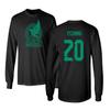 FLAURA Mexican Soccer #20 Pizarro World Football Fans Adult Long Sleeve Tshirt (Black, X-Large) view 1