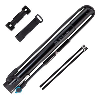 GIYO Bike Frame Floor Pump - Compact & Durable, Fast Tire Inflation for Road & MTB - Presta/Schrader, Max 140 psi - Small Pump with Gauge (GM631)