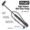 GIYO Bike Frame Floor Pump - Compact & Durable, Fast Tire Inflation for Road & MTB - Presta/Schrader, Max 140 psi - Small Pump with Gauge (GM631) view 2