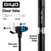 GIYO Bike Frame Floor Pump - Compact & Durable, Fast Tire Inflation for Road & MTB - Presta/Schrader, Max 140 psi - Small Pump with Gauge (GM631) view 3