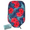 Palms-O-Aces Elongated Pickleball Paddle Cover | Canvas Padded Pickleball Paddles Sleeve with Zipper | Lightweight Protective Paddle Case for Paddles | Paddle Cover Accessory | Pink Hibiscus view 1
