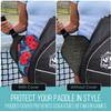 Palms-O-Aces Elongated Pickleball Paddle Cover | Canvas Padded Pickleball Paddles Sleeve with Zipper | Lightweight Protective Paddle Case for Paddles | Paddle Cover Accessory | Pink Hibiscus view 2