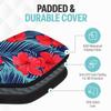 Palms-O-Aces Elongated Pickleball Paddle Cover | Canvas Padded Pickleball Paddles Sleeve with Zipper | Lightweight Protective Paddle Case for Paddles | Paddle Cover Accessory | Pink Hibiscus view 4