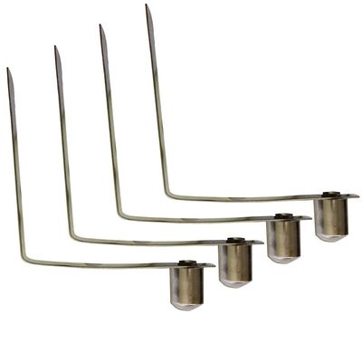 UP100 50 Pieces Single Button Diameter 8mm Kayak Paddle Snap Spring Button Clip Tent Pole Clips Awning Telescoptic Tube Camping & Caravan & Chair Tube Lock (Silver Button 8x10mm)