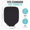 Palms-O-Aces Pickleball Paddle Cover | Canvas Padded Pickleball Paddles Sleeve with Zipper | Lightweight Protective Paddle Case for Standard Paddles | Paddle Cover Accessory | Black view 3