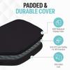 Palms-O-Aces Pickleball Paddle Cover | Canvas Padded Pickleball Paddles Sleeve with Zipper | Lightweight Protective Paddle Case for Standard Paddles | Paddle Cover Accessory | Black view 4