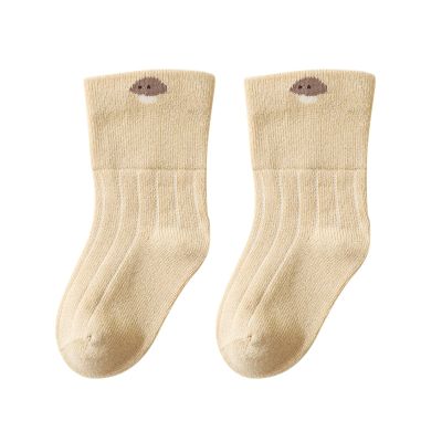 Ikevan Long Baby Wool Socks Baby Cartoon Socks Toddler Socks With Pinch Ankle Baby Little Girl Boy Socks (Yellow, 0-6 Months)