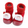 Snow Christmas Baby Socks Shoes Children Baby Socks Cartoon Baby Toddler Shoes Floor Socks Winter Indoor Slippers (Red, 3-3.5 Years) view 1