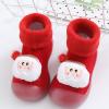 Snow Christmas Baby Socks Shoes Children Baby Socks Cartoon Baby Toddler Shoes Floor Socks Winter Indoor Slippers (Red, 3-3.5 Years) view 3