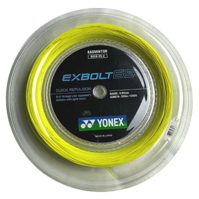Yonex EXBOLT 65 Badminton String - 200m Reel Yellow