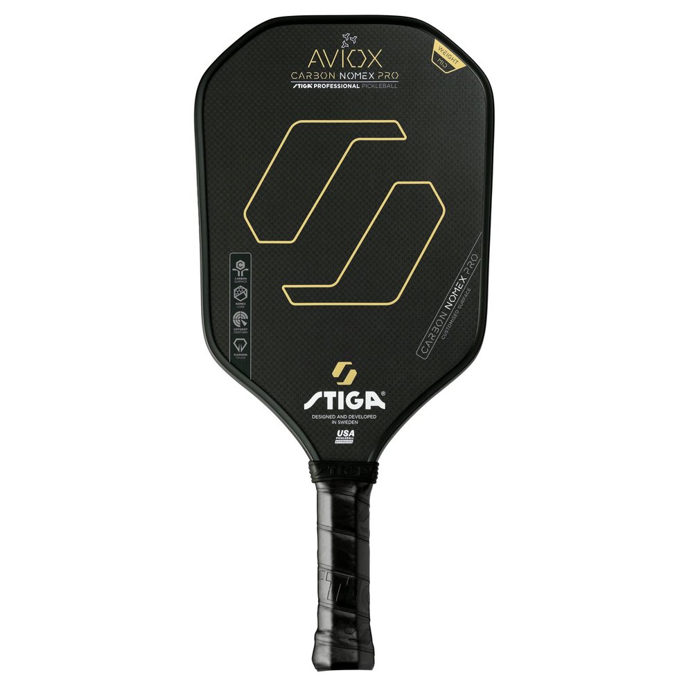 STIGA Aviox Carbon Nomex Pro Pickleball Paddle | Midweight Carbon Fiber Paddle for Power & Speed - Professional Grade - USAPA Approved - Designed in Sweden