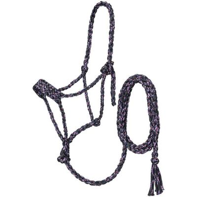 Tough 1 Premium Mule Tape Halter w.Lead Black Fun