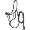 Tough 1 Premium Mule Tape Halter w.Lead Black Fun view 1