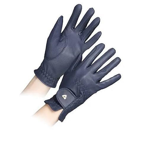 Aubrion Ladies Leather Riding Gloves XL Navy