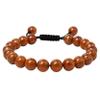 Amazing Gemstone Hessonite Garnet Bracelet, Gifts For Men & Women - Protection Healing Crystal Bracelet - 8mm Gemstone Beaded Adjustable Bracelet, Pulseras Para Hombres Mujer Stocking Stuffers view 1