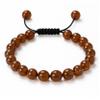 Amazing Gemstone Hessonite Garnet Bracelet, Gifts For Men & Women - Protection Healing Crystal Bracelet - 8mm Gemstone Beaded Adjustable Bracelet, Pulseras Para Hombres Mujer Stocking Stuffers view 2