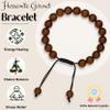 Amazing Gemstone Hessonite Garnet Bracelet, Gifts For Men & Women - Protection Healing Crystal Bracelet - 8mm Gemstone Beaded Adjustable Bracelet, Pulseras Para Hombres Mujer Stocking Stuffers view 3
