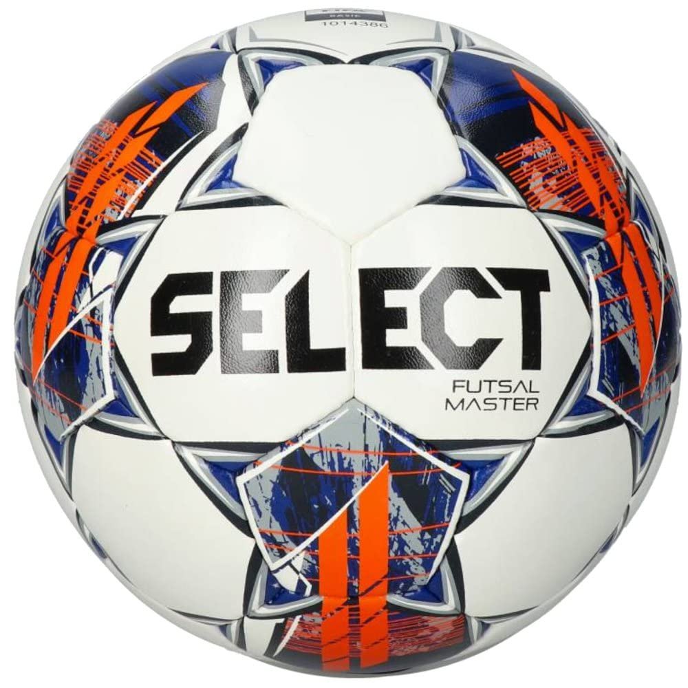 SELECT Futsal Master Grain FIFA Basic Ball Master WHT-NAV, Unisex Footballs, White, 4