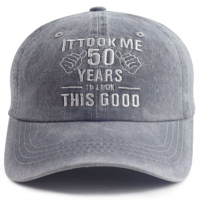 50th Birthday Gifts for Women Men, Vintage 1975 Happy Birthday Decorations Hats, Funny Adjustable Cotton Embroidered 50 Years Old Baseball Cap for Dad Mom Grandpa Grandma Friend Coworker