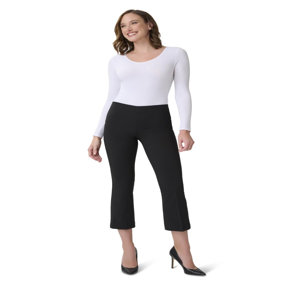 Adrianna Papell Diffusion Women's Flare Leg Pull On Pant, Black, 10