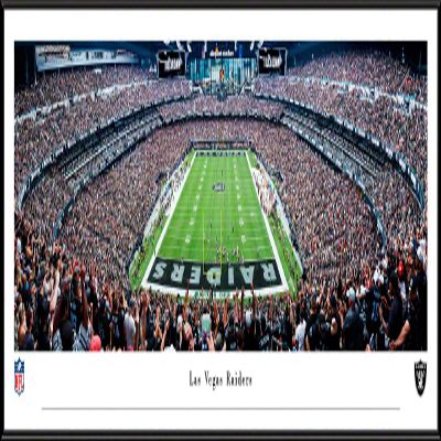 Las Vegas Raiders (end zone) - 40.25x13.75-inch Standard Framed Print by Blakeway Panoramas