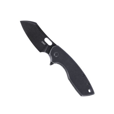 CRKT Pilar II Large EDC Folding Pocket Knife: Everyday Carry, Black Blade, Flipper Open, Frame Lock, Stainless Steel Handle, Reversible Pocket Clip 5315KS